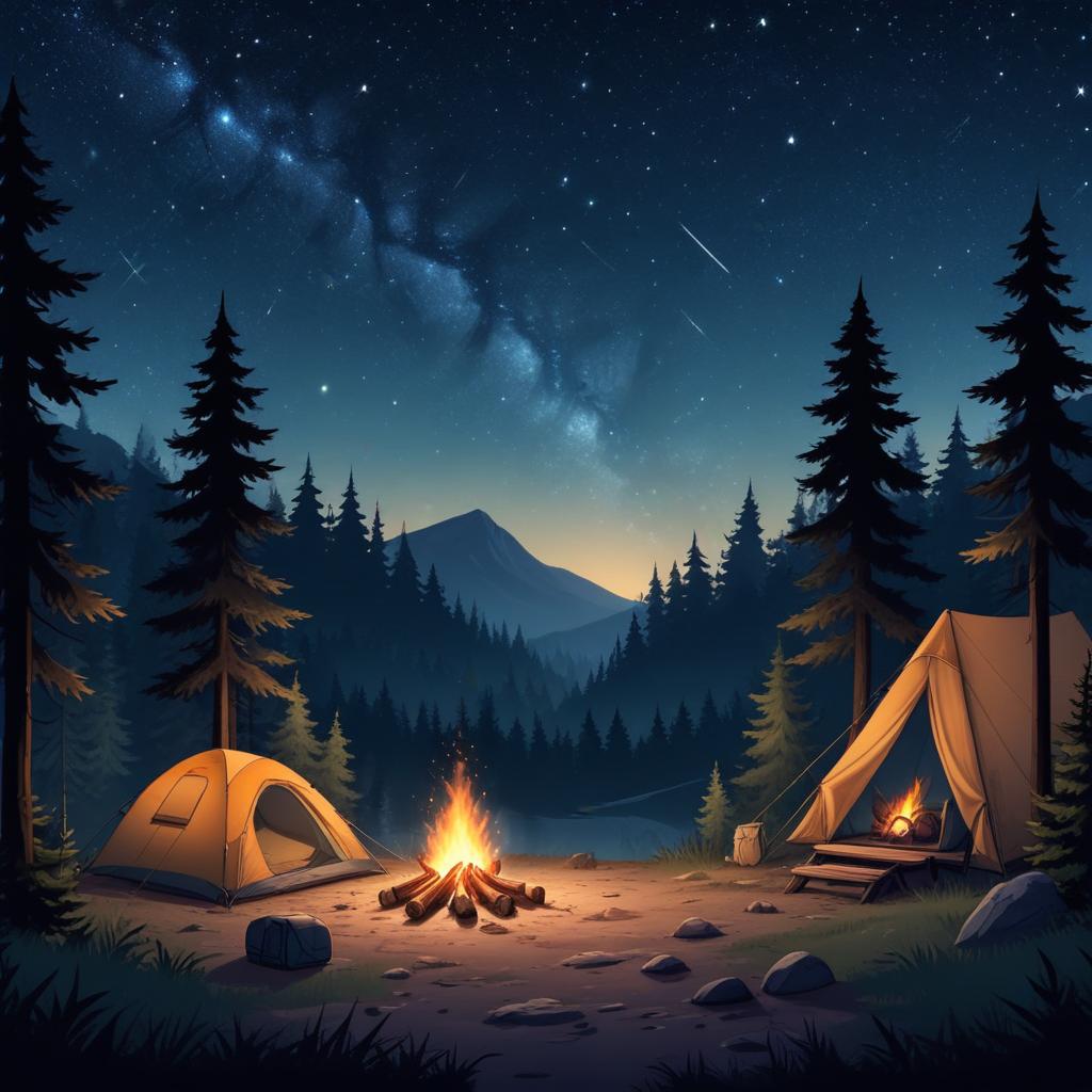 Primeira noite sob o céu estrelado