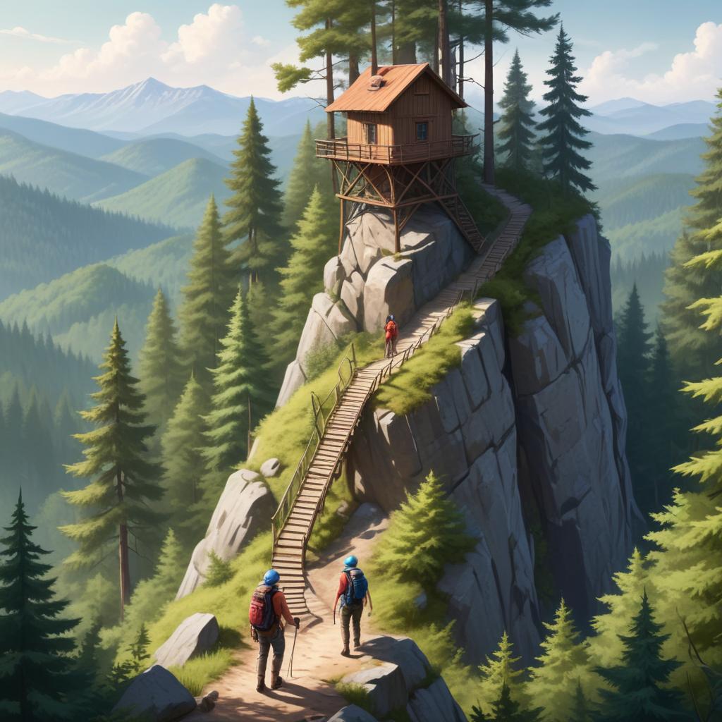 Primeira subida de mirante na viagem