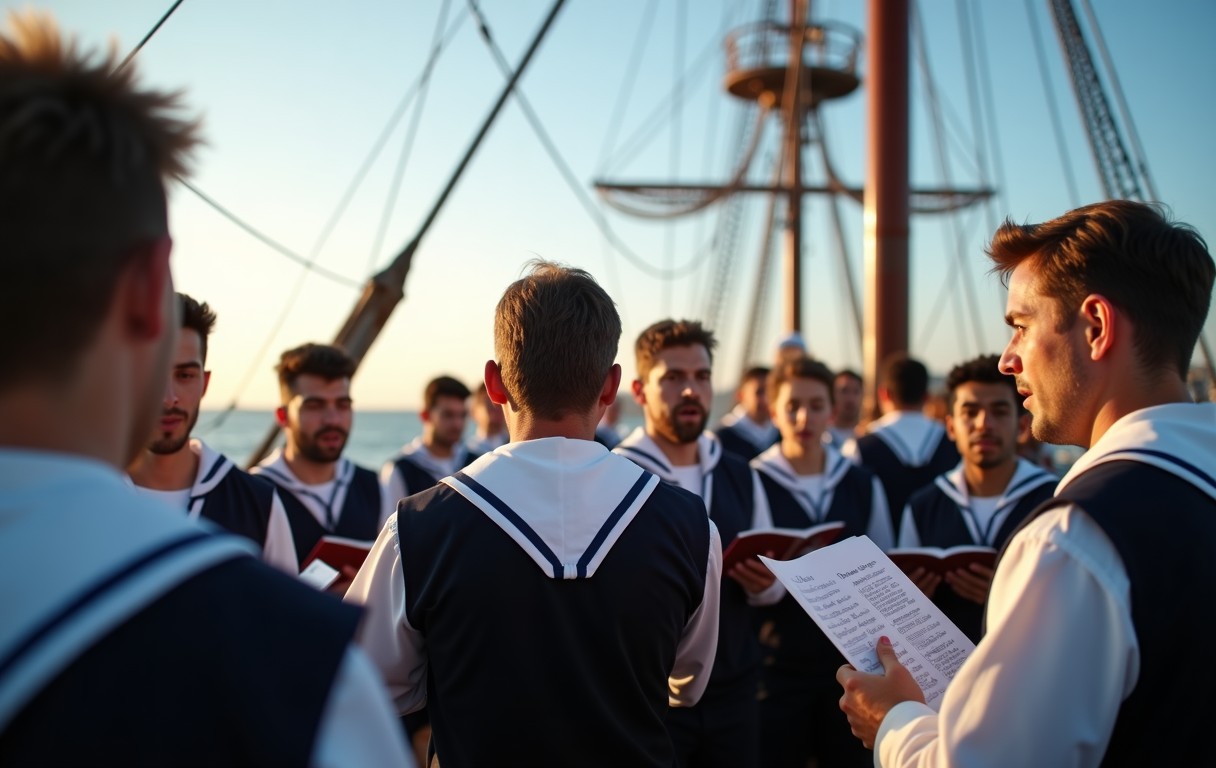 Descobrindo melodias locais: diário de viagens musicais pelo Brasil — Eco de fé: corais religiosos nos navios que aporta Descobrindo melodias locais: diário de viagens musicais pelo Brasil — Eco de fé: corais religiosos nos navios que aporta
